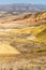 Views of the arid and colorful landscape of Painted Hills