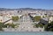 Views of Barcelona with PlaÃ§a d`Espanya and the Magic Fountain of MontjuÃ¯c