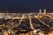 Views of Barcelona, Spain, at night.