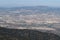 Views of the Castalla Internacional urbanization from the Pere Paia Antennas in the Maigmo mountain range. Alicante, Spain