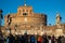 Views of Castel Sant`Angelo, Lungotevere Castello, Roma, Italy