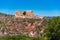 Views of the castle of Miravet, Tarragona, Catalunya, Spain. Copy space for text.