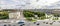 Views of the central streets of Moscow from above on a clear summer day. Squares and houses