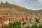 Views of the city and medieval wall of Albarracin, Teruel, Spain.