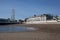 Views of Clacton Pier and the beach at Clacton on sea in Essex in the UK