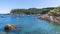 Views of the coast in Begur town with boats