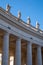 Views of columnata de Bernini buildings. Vatican City, Italy