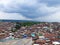 views of densely populated settlements in the city of Malang, Indonesia