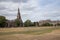 Views of Edinburgh over Bruntsfield Links park in Scotland