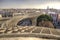 Views from footbridge over Metropol Parasol building, Seville,