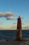 Views of the Fuengirola dike in the harbor at sunset