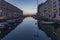 Views of the Grand Canal of Trieste at sunset, Italy