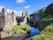 Views of the grounds of Fountains abbey in North Yorkshire England United Kingdom