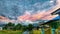 views of the house, clouds and sky