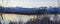 Views of Joshâ€™s Pond walking path, Reflecting Sunset in Broomfield Colorado surrounded by Cattails, plains and Rocky mountain la