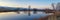 Views of Joshâ€™s Pond walking path, Reflecting Sunset in Broomfield Colorado surrounded by Cattails, plains and Rocky mountain la