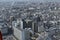 Views from the Kyoto Tower on a sunny spring day during the Hanami