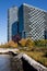 Views of Long Island City from Gantry Plaza State Park. Pepsi sign. November 2018.