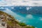 Views of LustraFjord from Molden hike in Norway