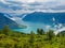 Views of LustraFjord from Molden hike in Norway