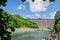 Views of man made dam at lake fontana great smoky mountains nc