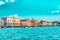 Views of the most beautiful canal of Venice - Grand Canal, and Campanile of St. Mark`s CathedralCampanile di San Marco,Doge`s