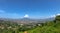 Views of Mount Vesuvius through the clouds