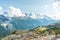 Views over Chamonix and Mont Blanc in France