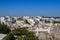 Views over the rooftops of the historic city of Alberobello, Italy.