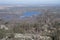 Views of the Ponton reservoir from an elevated position in Segovia, Castilla y Leon, Spain