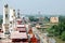 Views of the port entrance lock, pier and terminal of the Port of Haldia, India. October, 2020