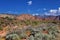 Views of Red Mountain Wilderness and Snow Canyon State Park from the  Millcreek Trail and Washington Hollow by St George, Utah in