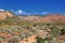 Views of Red Mountain Wilderness and Snow Canyon State Park from the  Millcreek Trail and Washington Hollow by St George, Utah in