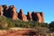 Views of Red Rock Formations and Dirt Road in Sedona