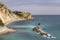 Views of rock formations and beach at durdle dor