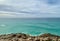 Views from a rocky headland on a tropical island paradise off Queensland, Australia