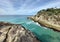 Views from a rocky headland on a tropical island paradise off Queensland, Australia