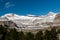 Views of the Rolando gap and the finger along with the Taillon and Casco peaks with a clear day in the Ordesa y Monte Perdido