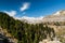 Views of the Rolando gap and the Taillon and Casco peaks with snow in the Ordesa y Monte Perdido national park