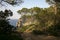 Views of the sea and Ses Margalides of ??Ibiza from the cliffs in the north of the island in Santa Agnes de Corona