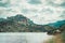 Views of Siurana Lake with a very high flow