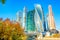 Views of the skyscrapers of the Moscow