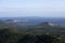 Views of the south west coast of Ibiza and Formentera island from the Sa Talaya mountain in Sant Jose.