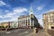 Views of St. Petersburg with the building of the trading house Esders and Schieifals from the Red bridge through Moyka river, Sain