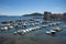 Views of the stone wall and the harbor in Dubrovnik, Croatia