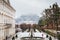 Views to hohensalzburg fortress from mirabell gardens