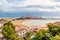 Views of the town of Peniscola from the south beach.