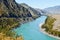 Views of the Turquoise Katun river and the Altai mountains, Russia