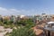 Views of various roofs and trees in Plaza de Olavide