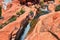 Views of Waterfalls at Gunlock State Park Reservoir Falls, In Gunlock, Utah by St George. Spring run off over desert erosion sands